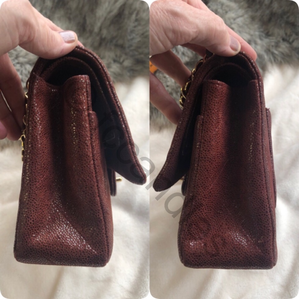 Auth CHANEL goatskin double flap - Picture 5 of 16